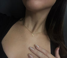Load image into Gallery viewer, NAUGHTY GIRL ERA | Lilith Black Moon | Dainty Waterproof 14k Gold & Silver Necklace