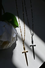 Load image into Gallery viewer, HEX APPEAL | Dagger Necklace in White Gold and 14K Gold