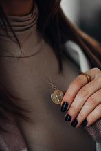 Cargar imagen en el visor de la galería, Goddess Isis aka Aset 14k Gold Coin Pendant Necklace