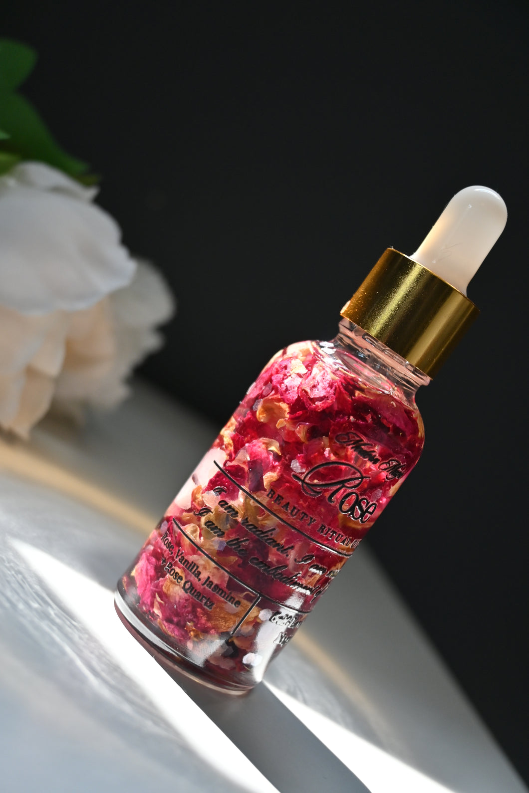 Rose Quartz Infused Manifestation and Attraction Oil: Beauty Ritual, Love Spell (1oz Dropper Bottle)