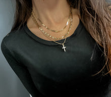 Cargar imagen en el visor de la galería, FAITH &amp; FORTUNE CHAINS | Layered Cross Necklace
