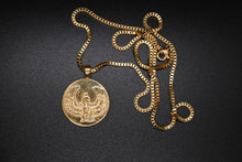 Cargar imagen en el visor de la galería, Goddess Isis Pendant | Gold Stainless Steel 2mm Box Chain
