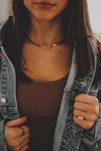 Cargar imagen en el visor de la galería, Goddess Laskhmi Name Necklace with 14k Herringbone Chain
